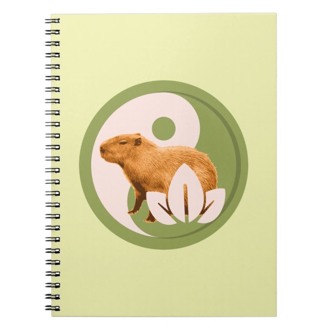 Carnet Capybara Zen Yin Yang Nature Paisible (Devant)