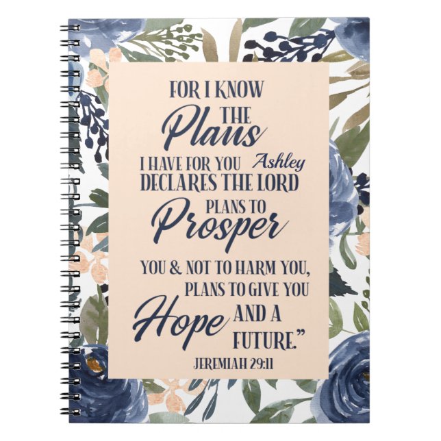 Carnet Car Je Connais Les Plans Que J'Ai Pour Vous Person (Devant)