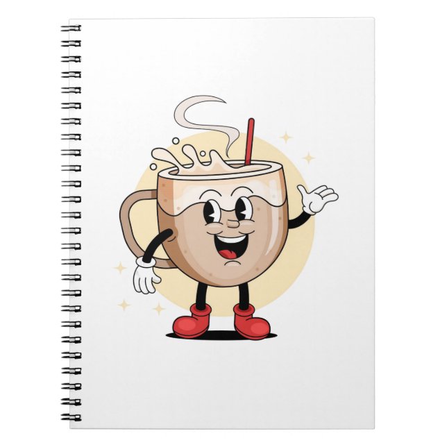Carnet Caractère de café jouable et adorable (Devant)