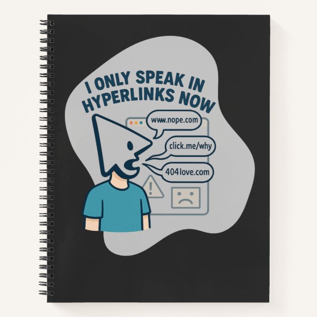 Carnet Caractère de dessin animé amusant avec la tête du  (Devant)