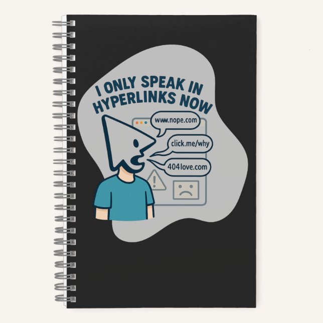 Carnet Caractère de dessin animé amusant avec la tête du  (Recto)