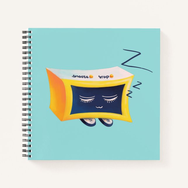 Carnet Caractère de l'alarme de couchage Kawaii mignon (Devant)