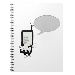 Carnet Caractère de téléphone mobile parlant avec la paro