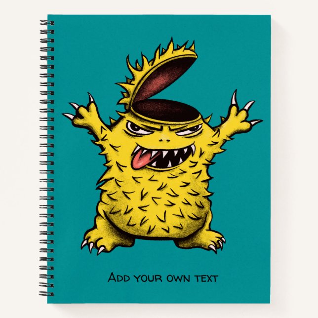 Carnet Caractère du monstre du mal cool (Devant)