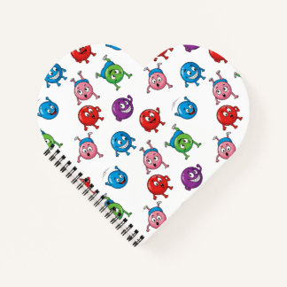 Carnet Caractères circulaires colorés