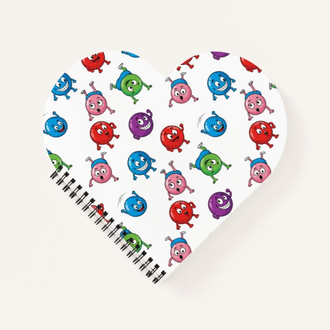 Carnet Caractères circulaires colorés (Devant)