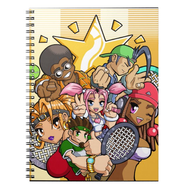 Carnet Caractères de tennis d'Anime (Devant)