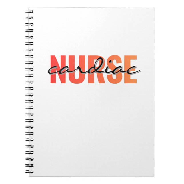 Carnet Cardiac Nurse Typography Design (Devant)