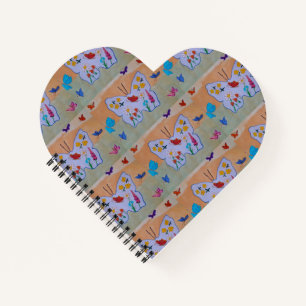 Carnet cardiaque de rêve papillon