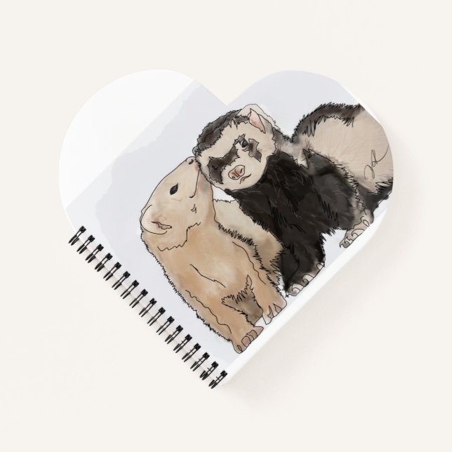 carnet cardiaque "Ferret Kisses" (Devant)