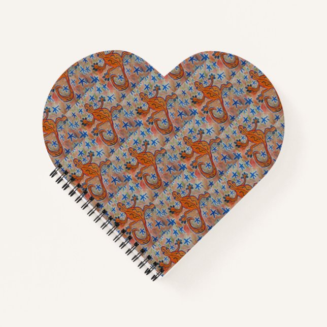 Carnet cardiaque Orange Gecko (Devant)