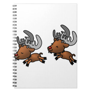 Carnet Caribou Reindeer Cerfs Animaux Sauvages Joyeux Jum