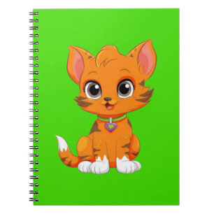 Carnet Caricature adorable de chat