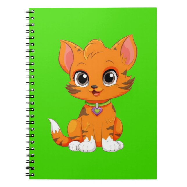 Carnet Caricature adorable de chat (Devant)