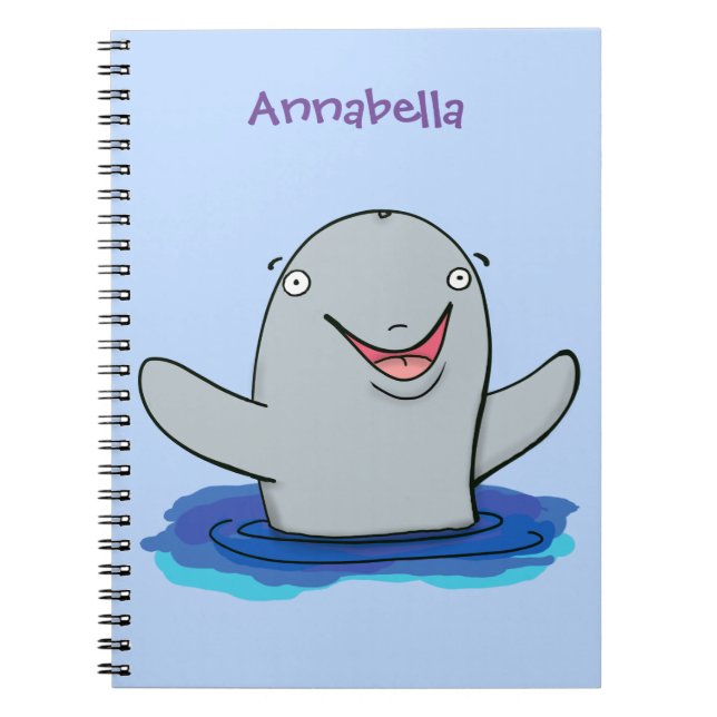 Carnet Caricature adorable de marsouin (Devant)