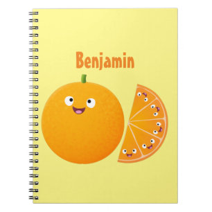 Carnet Caricature d'agrumes d'orange