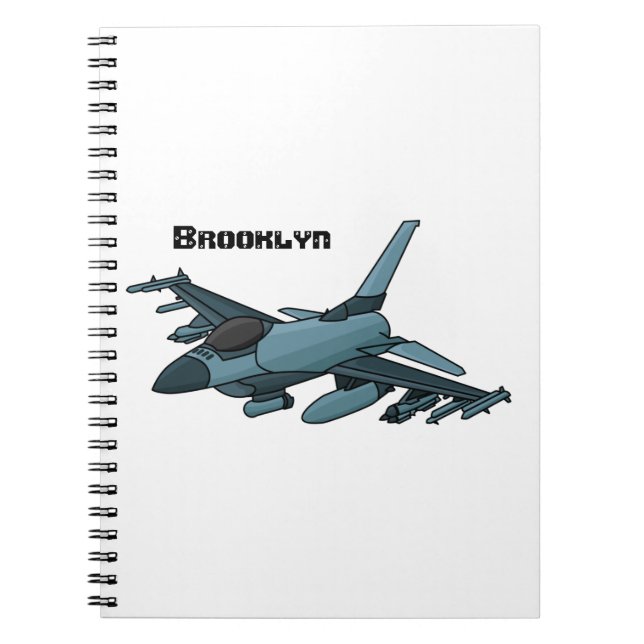 Carnet Caricature d'avion de chasse militaire (Devant)