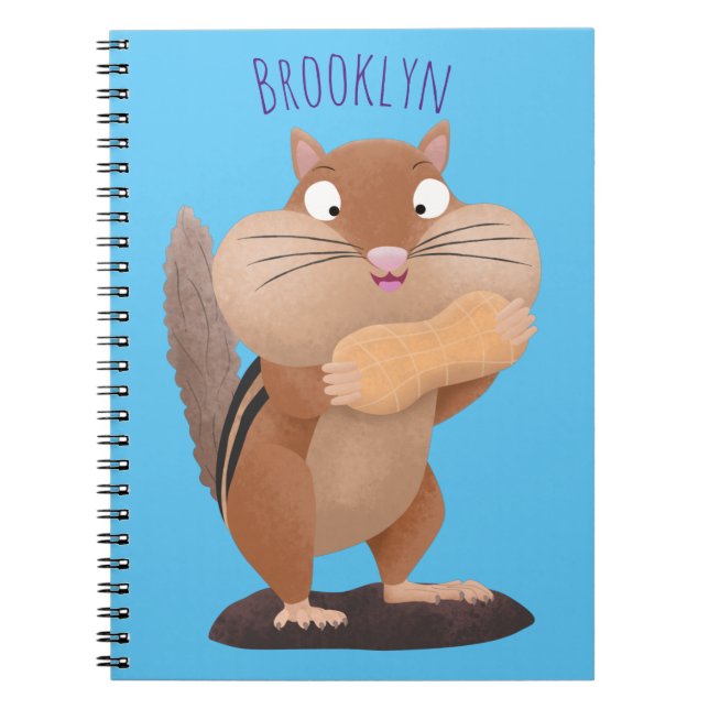 Carnet Caricature de chipmunk à grosses joues mignonnes (Devant)