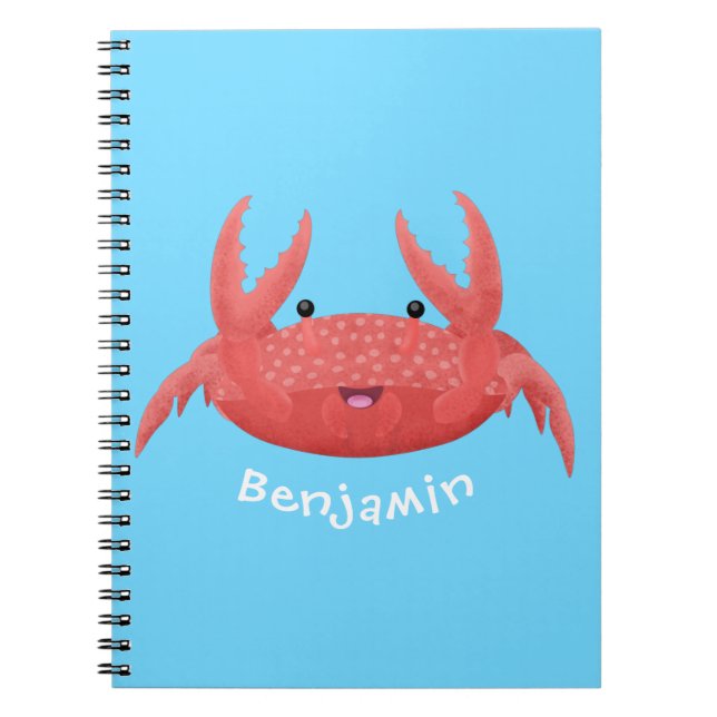 Carnet Caricature de crabe rouge cuite (Devant)