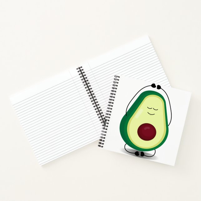 Carnet Caricature de détente Avocado Carton Spiral Notebo (Intérieur)