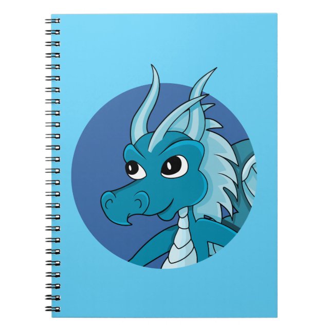Carnet Caricature de dragon bleu (Devant)