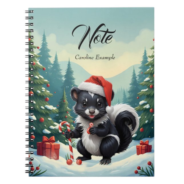 Carnet Caricature de la peau de Noël mignon (Devant)