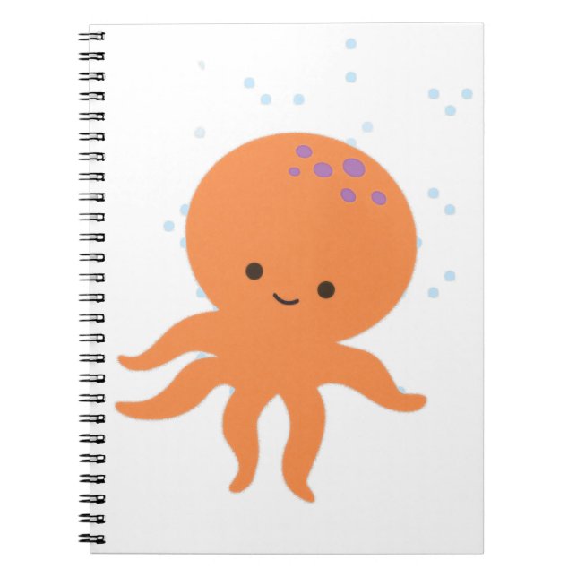 Carnet Caricature de la pieuvre mignonne (Devant)