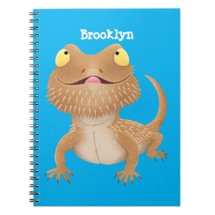Carnet Caricature de lézard de dragon à barbe