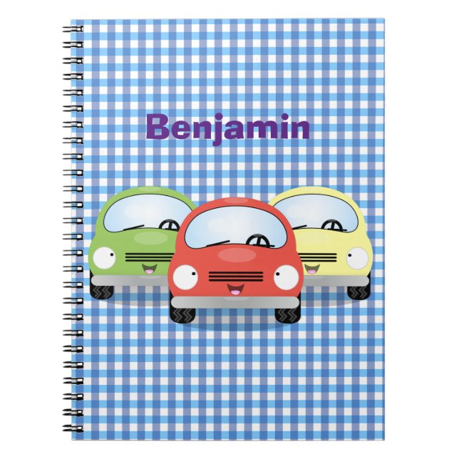 Carnet Caricature de voitures Cute kawaii (Devant)