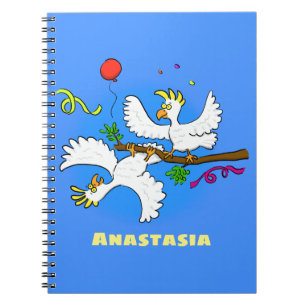 Carnet Caricature d'oiseaux de cockatoo amusante