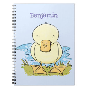 Carnet Caricature jaune mignon pour canard bébé