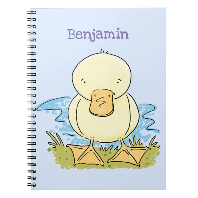 Carnet Caricature jaune mignon pour canard bébé (Devant)