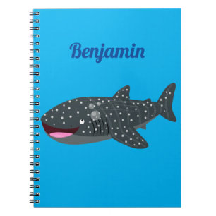 Carnet Caricature joli requin baleine joyeux