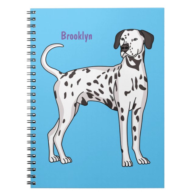 Carnet Caricature pour chien dalmate (Devant)