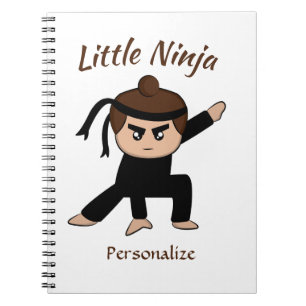 Carnet Caricature pour garçon de Cute Little Ninja Person