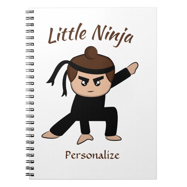 Carnet Caricature pour garçon de Cute Little Ninja Person (Devant)