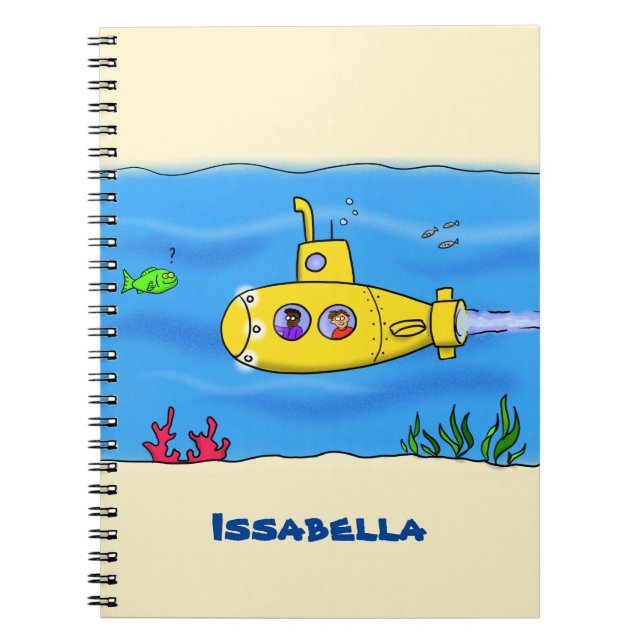 Carnet Caricature sous-marine joyeuse (Devant)
