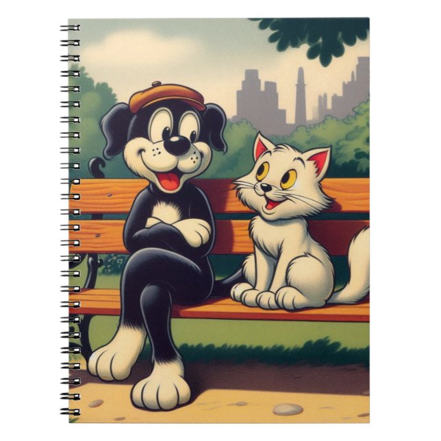 Carnet Caricature vintage pour chien/chat (Devant)