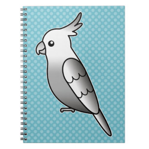 Carnet Caricature Whiteface Cockatiel Parrot Bird