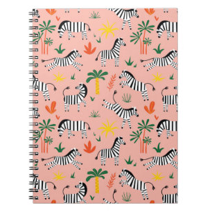 Carnet Caricature Zebras Funny Motif sans couture