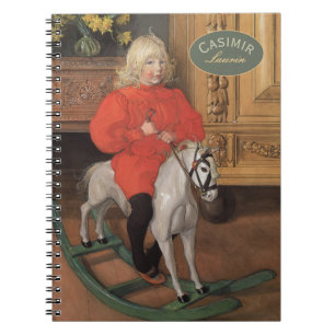 Carnet Carl Larsson Garçon sur cheval à bascule CC1060