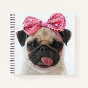 Carnet Carlin avec Bow rose