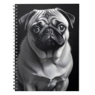Carnet Carlin Chien adorable animal de compagnie Portrait