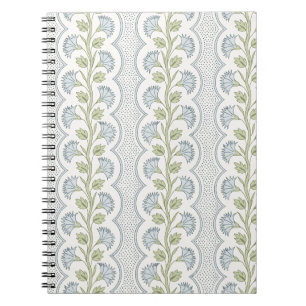 Carnet Carnation Stripe Montante, Bleu Clair
