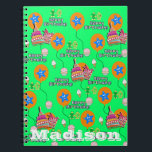 Carnet Carnet, #10 Happy 10th Birthday Notes vert<br><div class="desc">Organisez votre journée avec un carnet personnalisé ! Fabriqué avec vos images et texte sur la couverture,  ce carnet est une excellente façon de montrer votre style personnel et de garder trace de toutes les notes importantes et de tous les rendez-vous à la fois.</div>