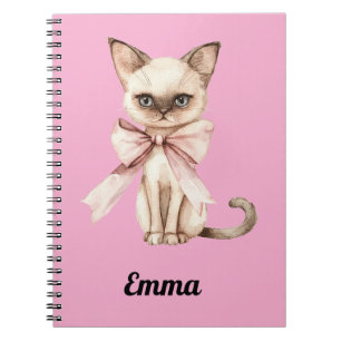 Carnet "Carnet de chats siamois personnalisé