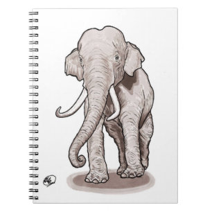 Carnet "Carnet de notes à spirale d'éléphant de libert