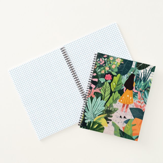 Carnet Carnet, fille dans le design de jardin (Intérieur)