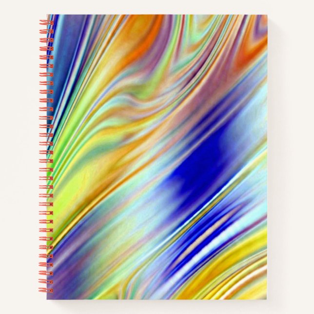 Carnet Carnet, Lignes abstraites multicolores dynamiques (Devant)