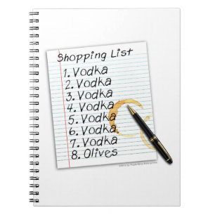 CARNET CARNET, LISTE DE COURSES VODKA